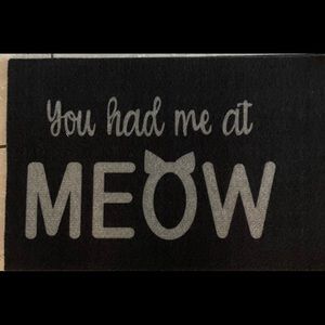 Set of 3 cat bowl placemats “You had me at meow”